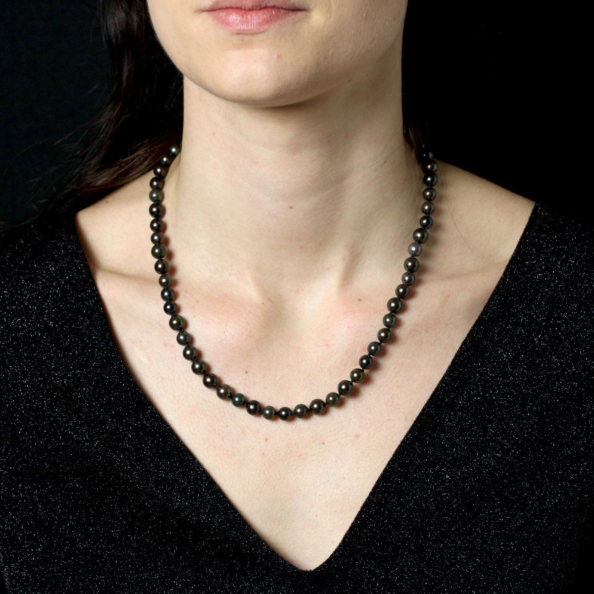 Tahitian Pearl Choker Necklace-photo-2