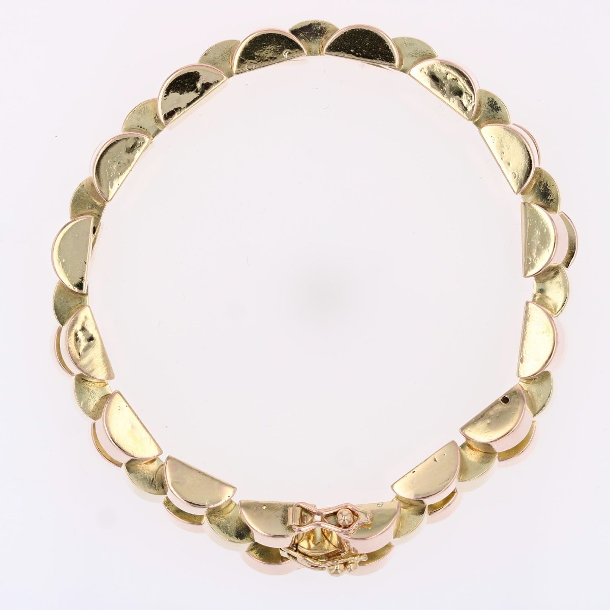 Bracelet Tank Ors Rose Et Or Jaune-photo-4