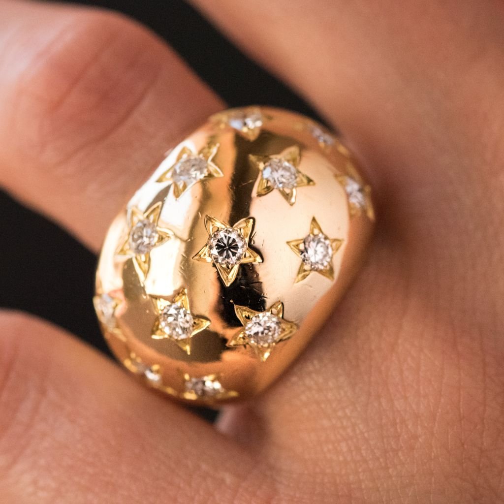 Diamond Ball Ring In Starry Settings-photo-1