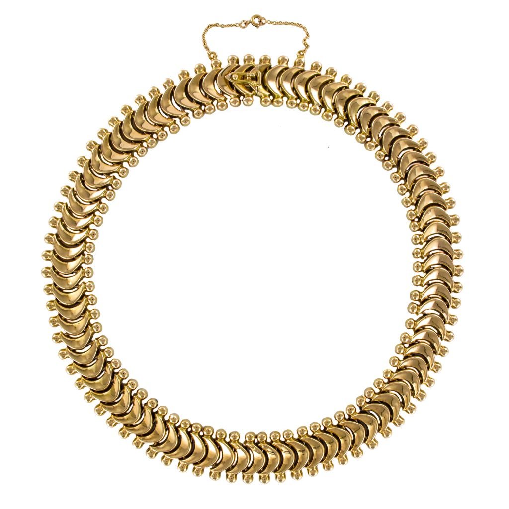 Collier Rétro Or Articulé