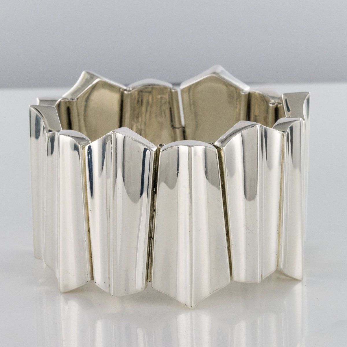 Modernist Silver Bracelet-photo-3