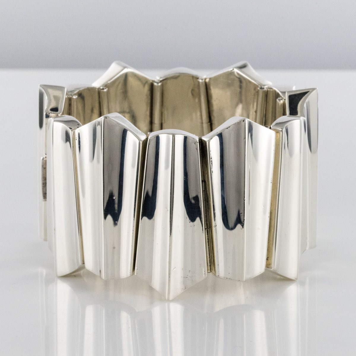Modernist Silver Bracelet-photo-5