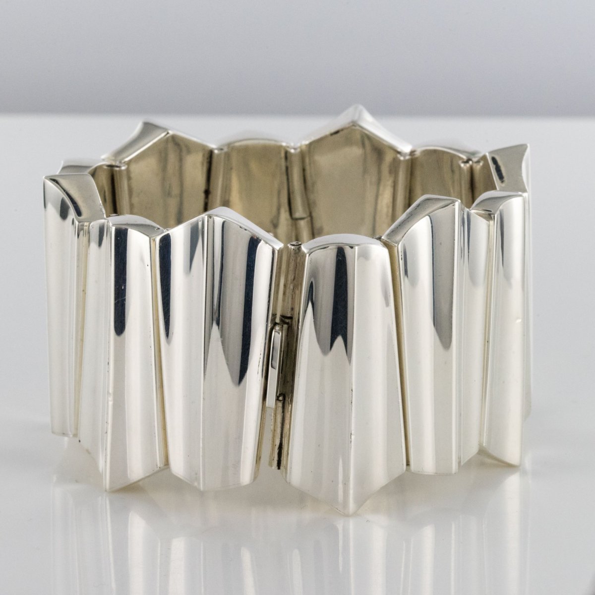 Modernist Silver Bracelet-photo-6