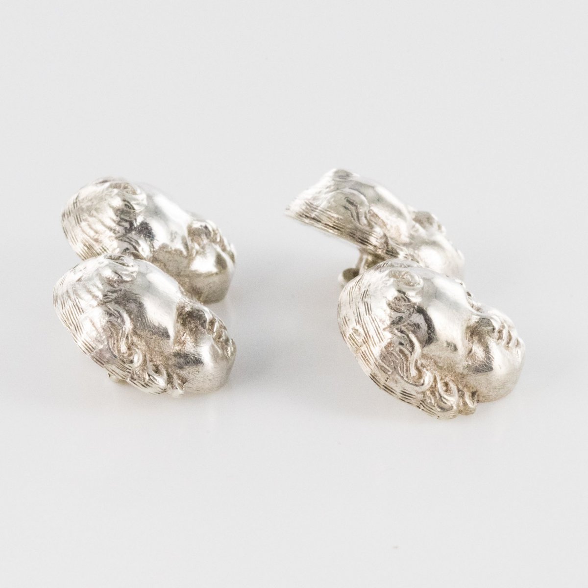 Silver Cherub Cufflinks-photo-4