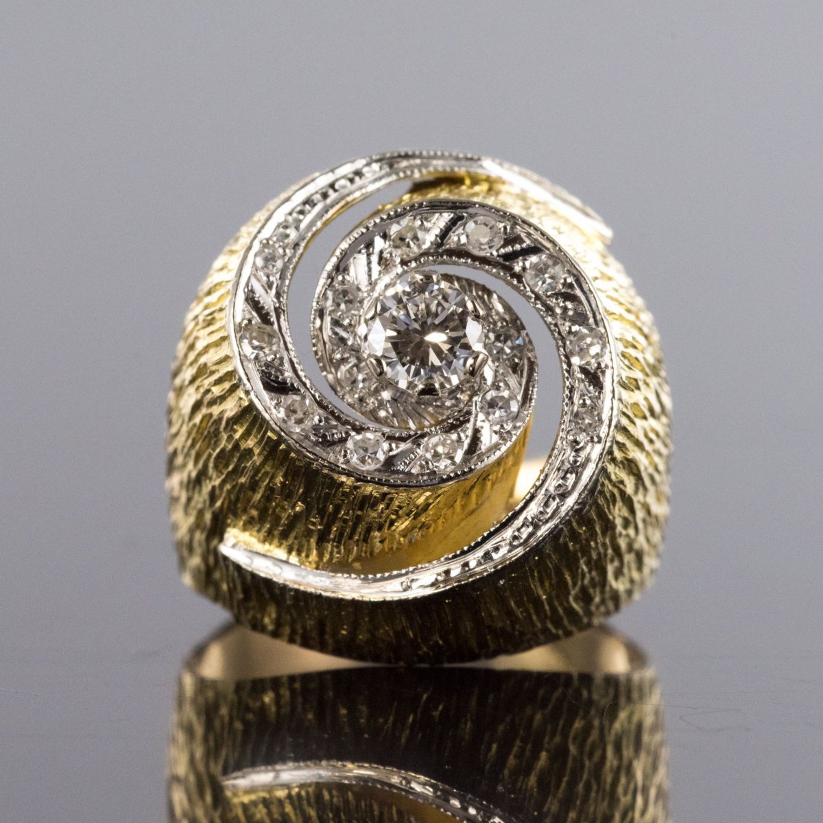 Vintage Diamond Tourbillon Ring-photo-1