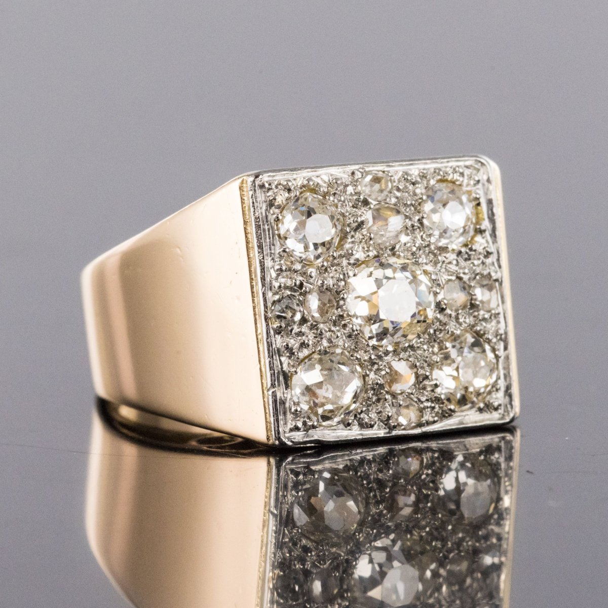 Art Deco Paved Diamond Ring-photo-4
