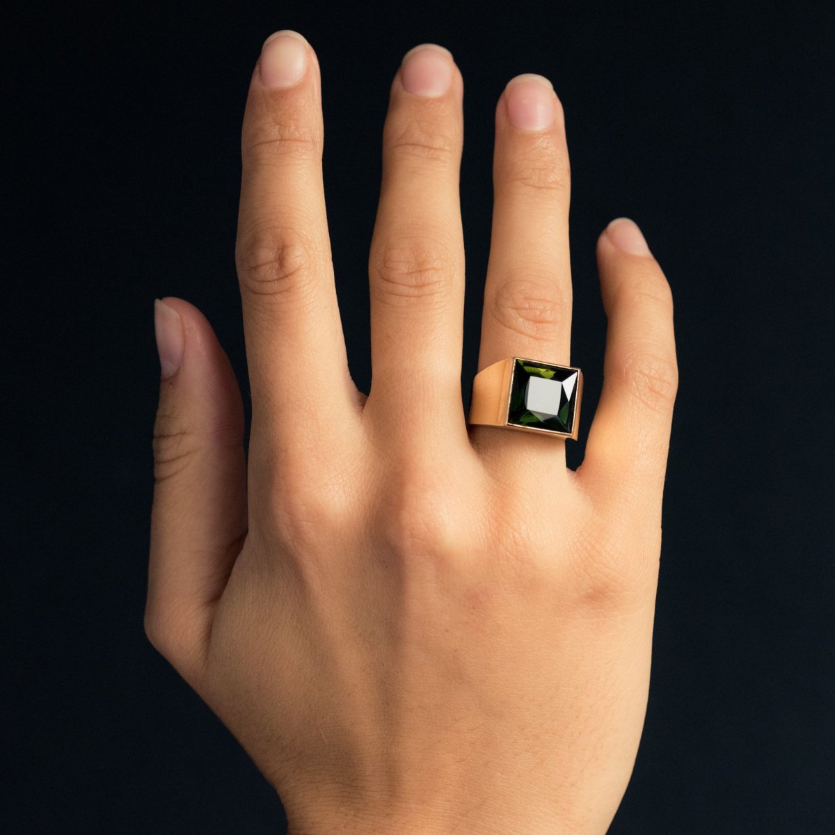 Ancient Tourmaline Signet Ring-photo-2