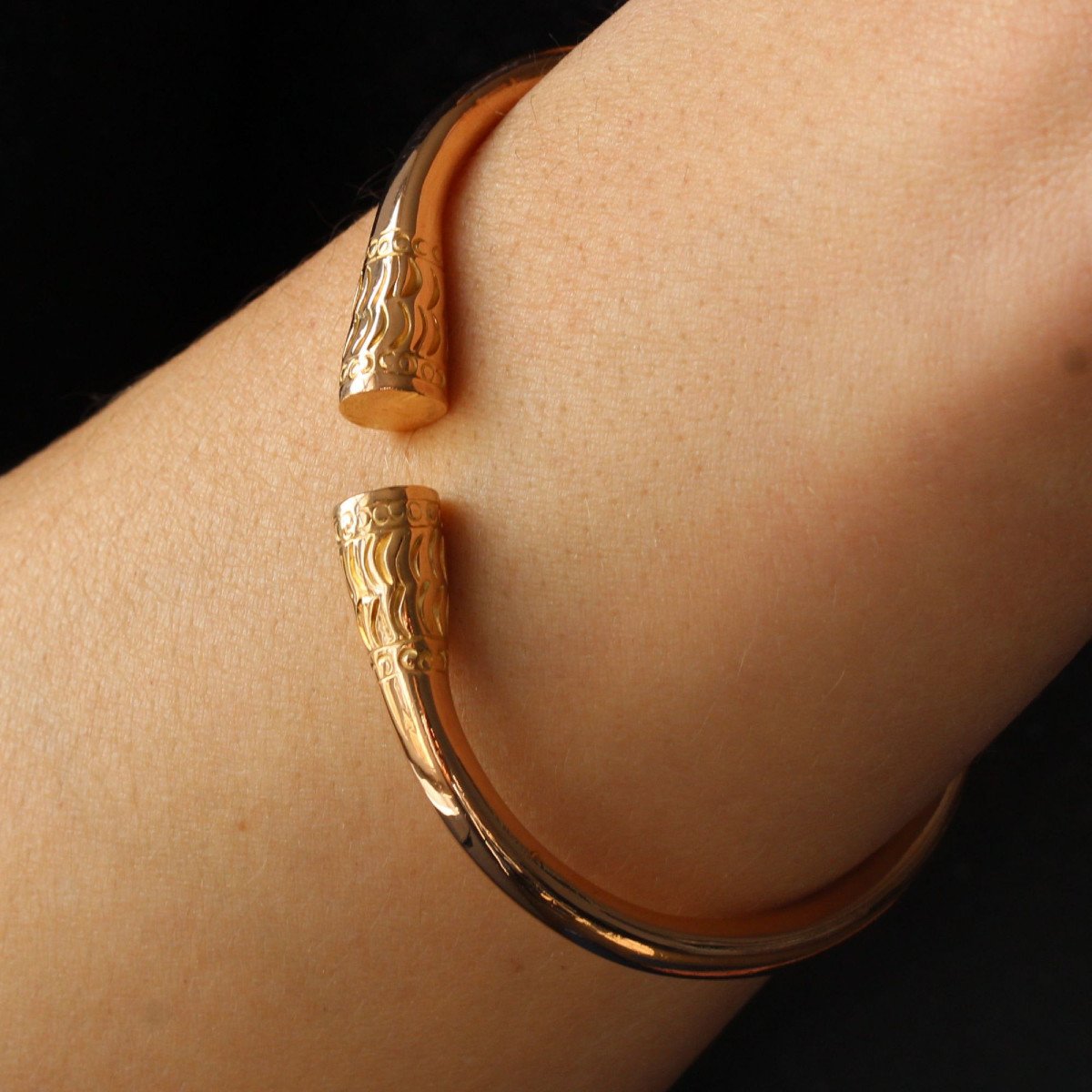 Solid Gold Bangle Bracelet-photo-4