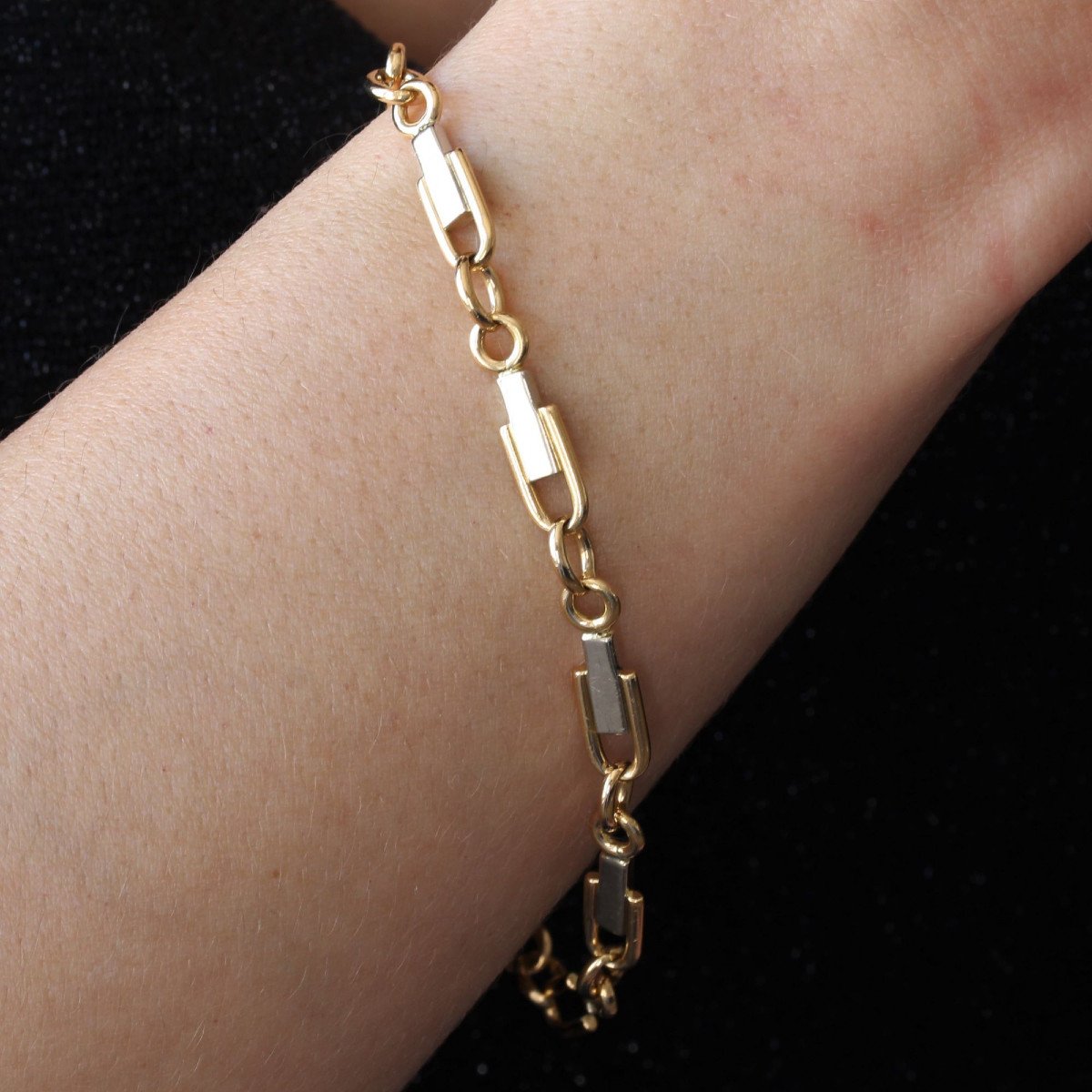 Bracelet 2 Gold Mesh Stirrup-photo-1