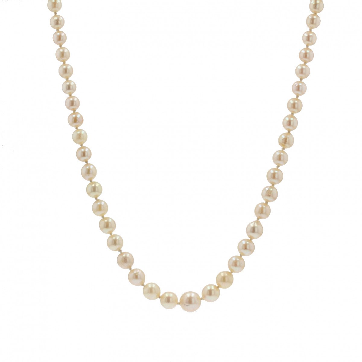 Oriental Cream Pearl Drop Necklace