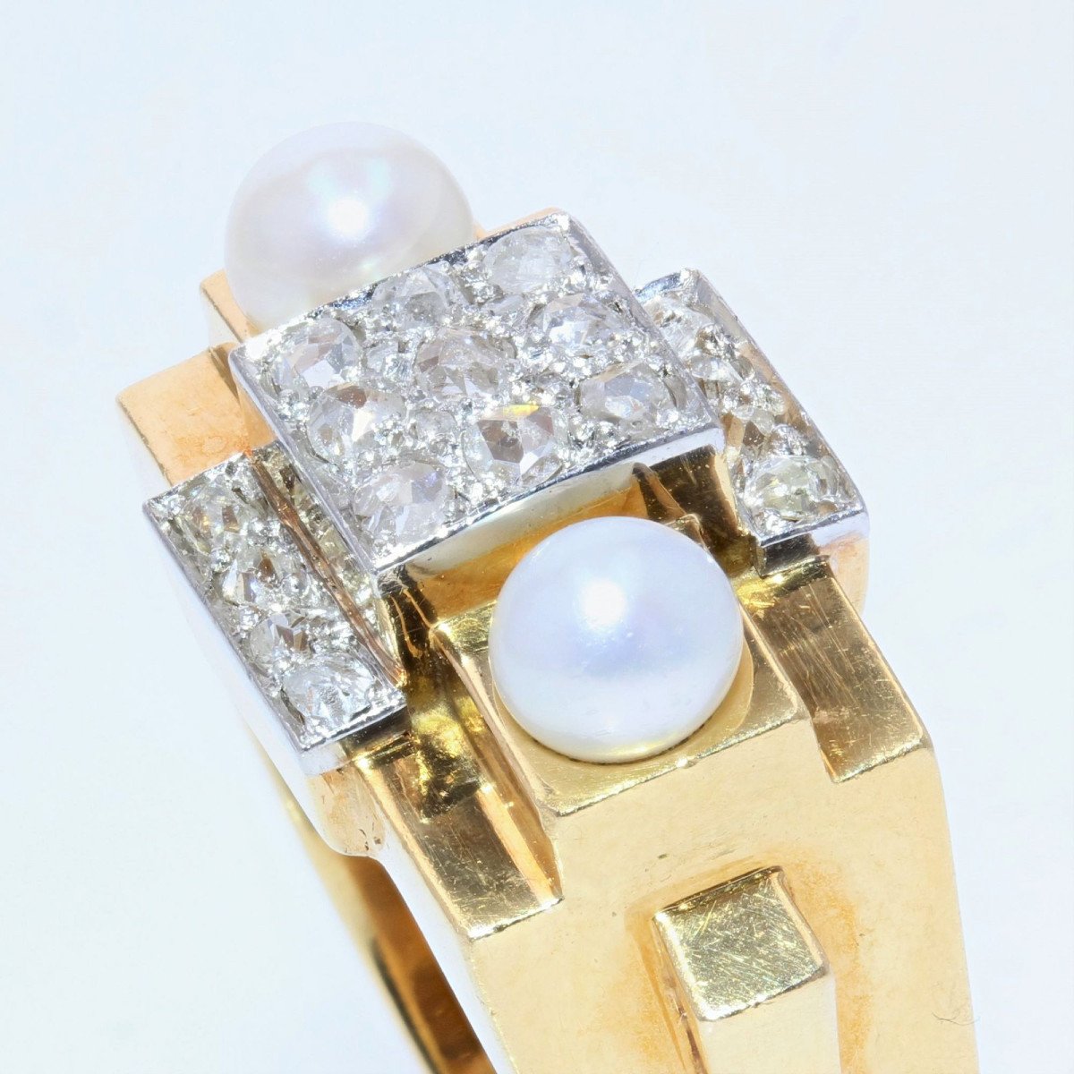 Fine Pearl Tank Diamond Ring-photo-6