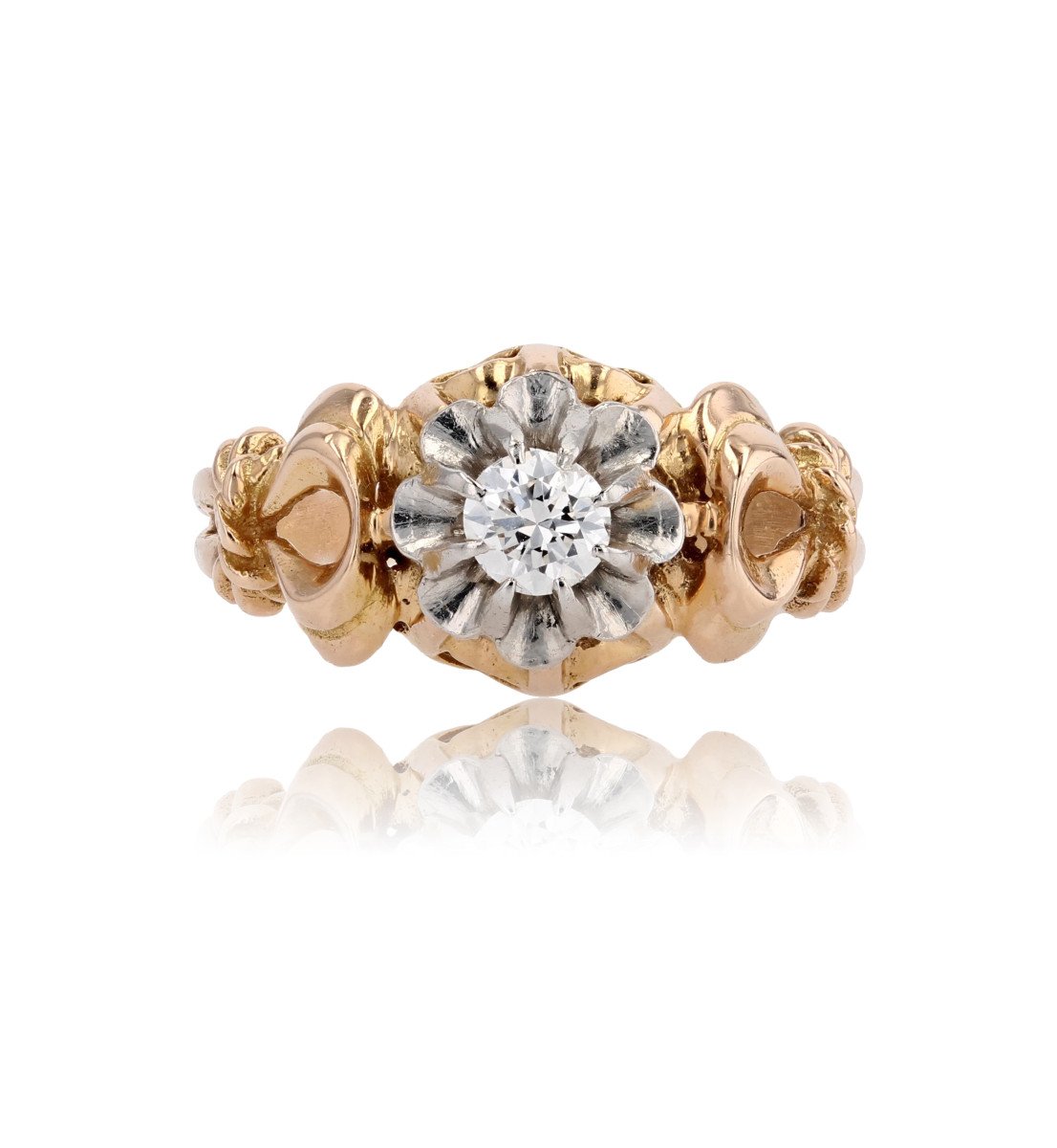 Old Retro Diamond Solitaire Ring