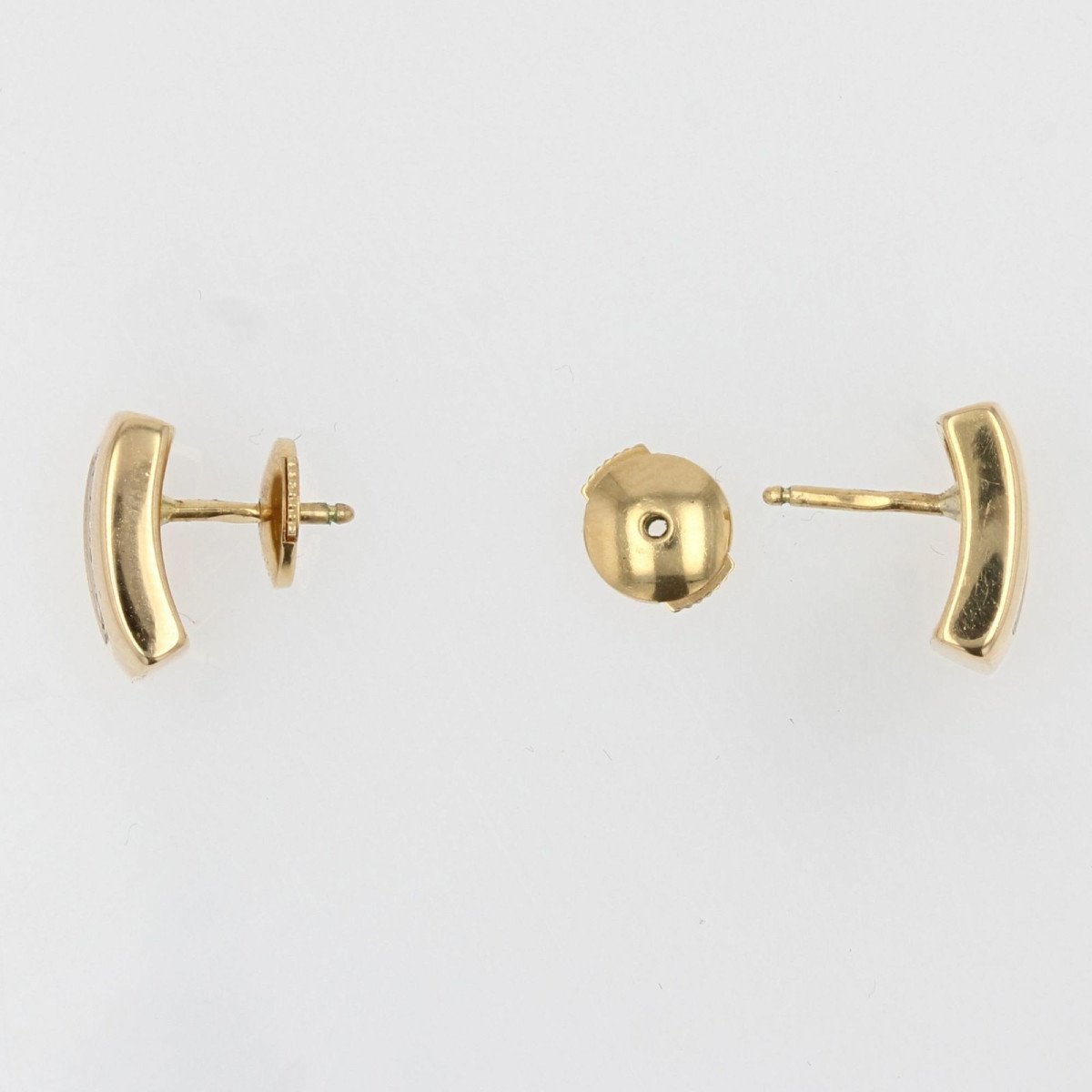 Modern Diamonds Yellow Gold Earrings-photo-3