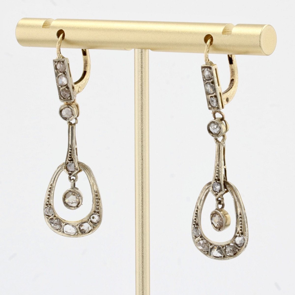 Art Nouveau Diamond Earrings-photo-3