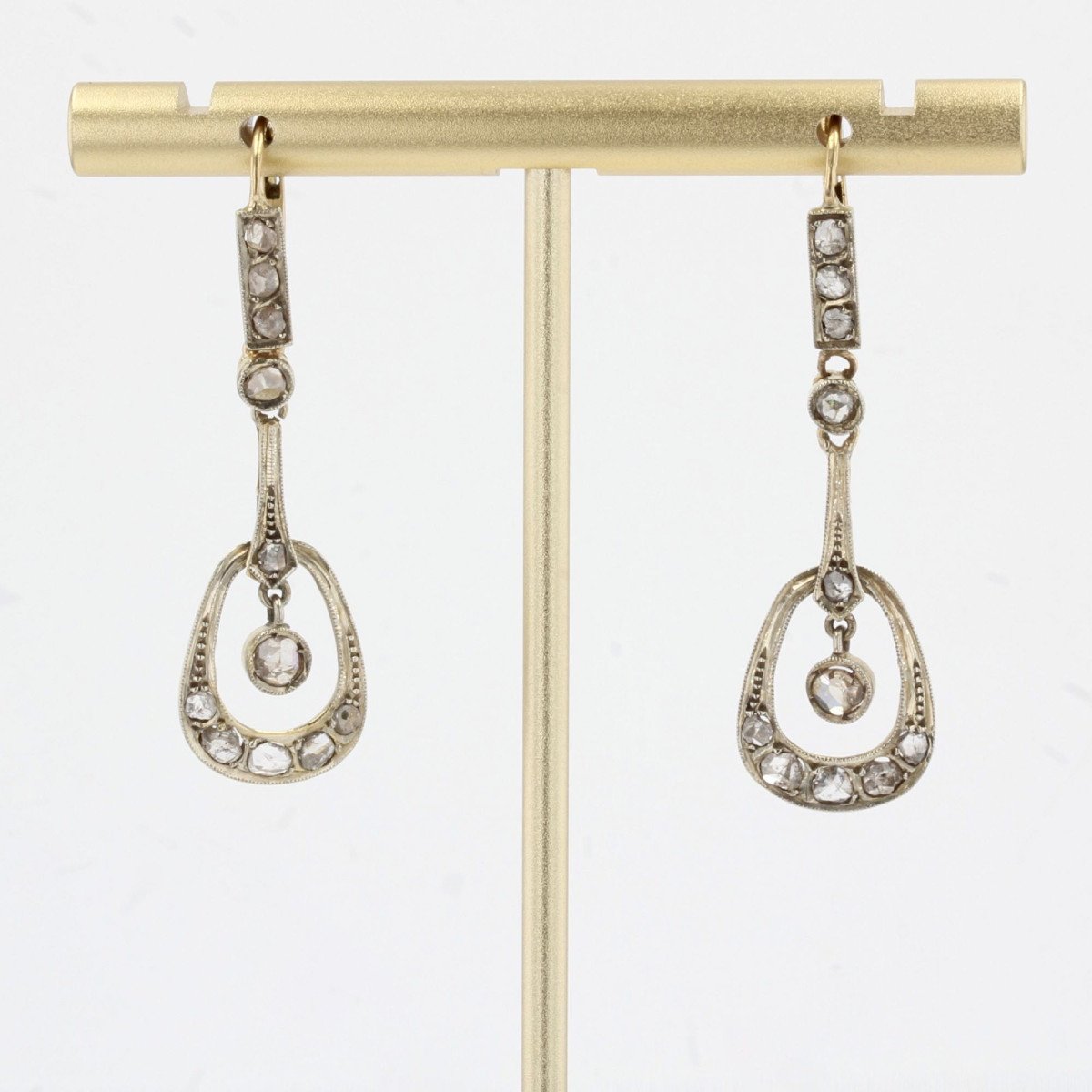 Art Nouveau Diamond Earrings-photo-3