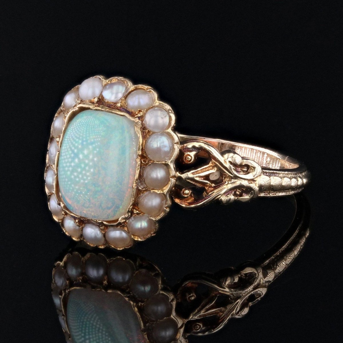 Opal Ring And Fine Pearls-photo-2