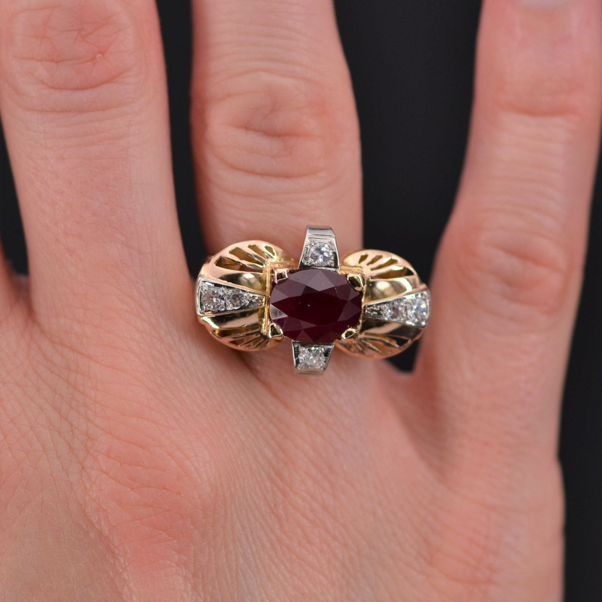 Vintage Ruby And Diamond Ring-photo-1