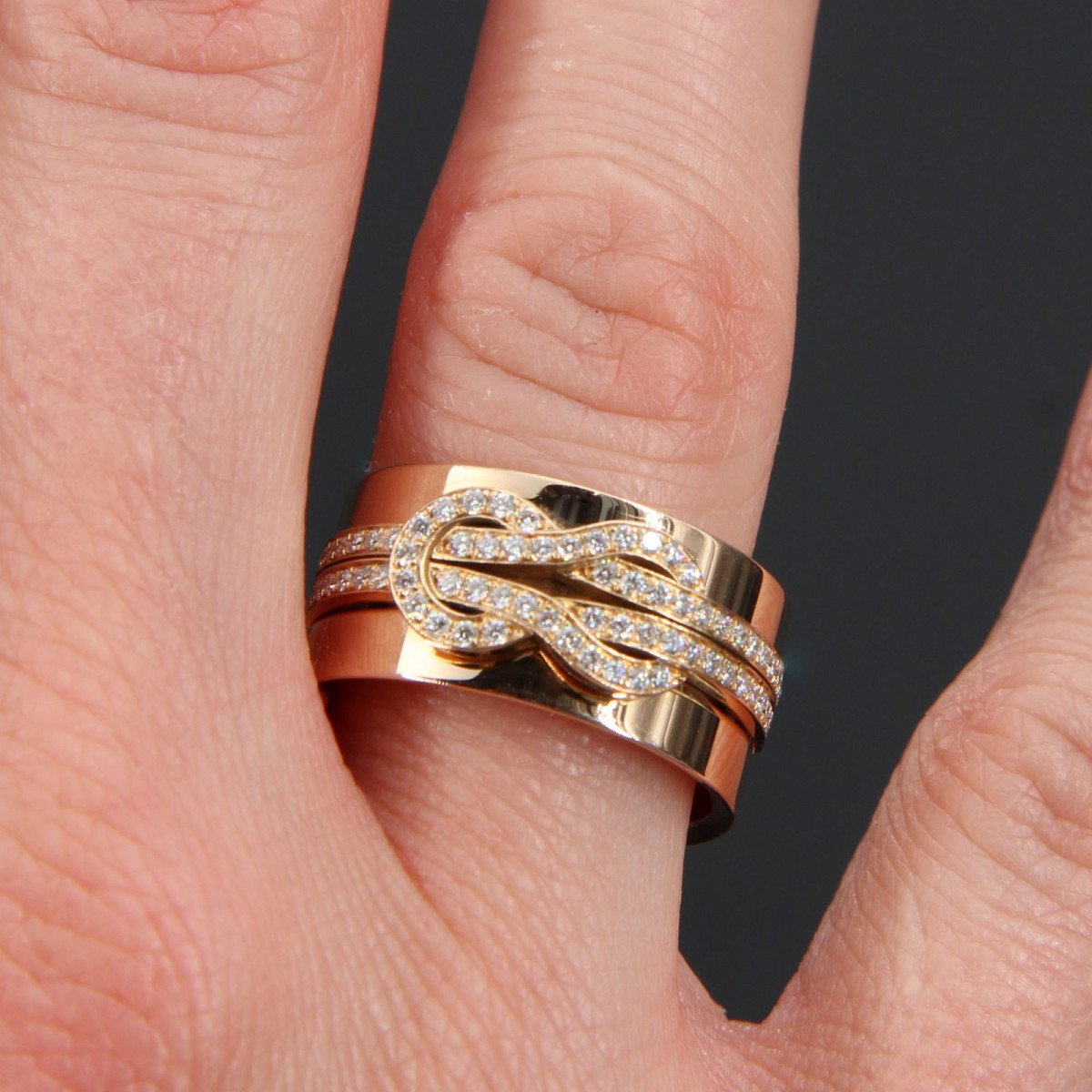 Proantic: Fred Chance Infinie Ring Rose Gold Diamonds Medium Model