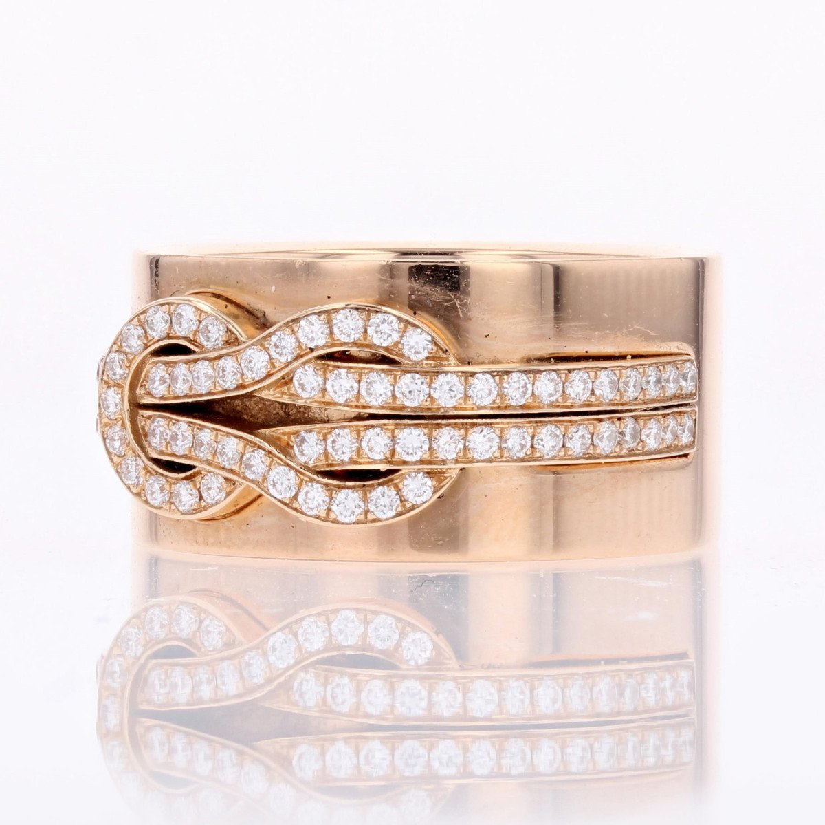 Fred Chance Infinie Ring Rose Gold Diamonds Medium Model-photo-3