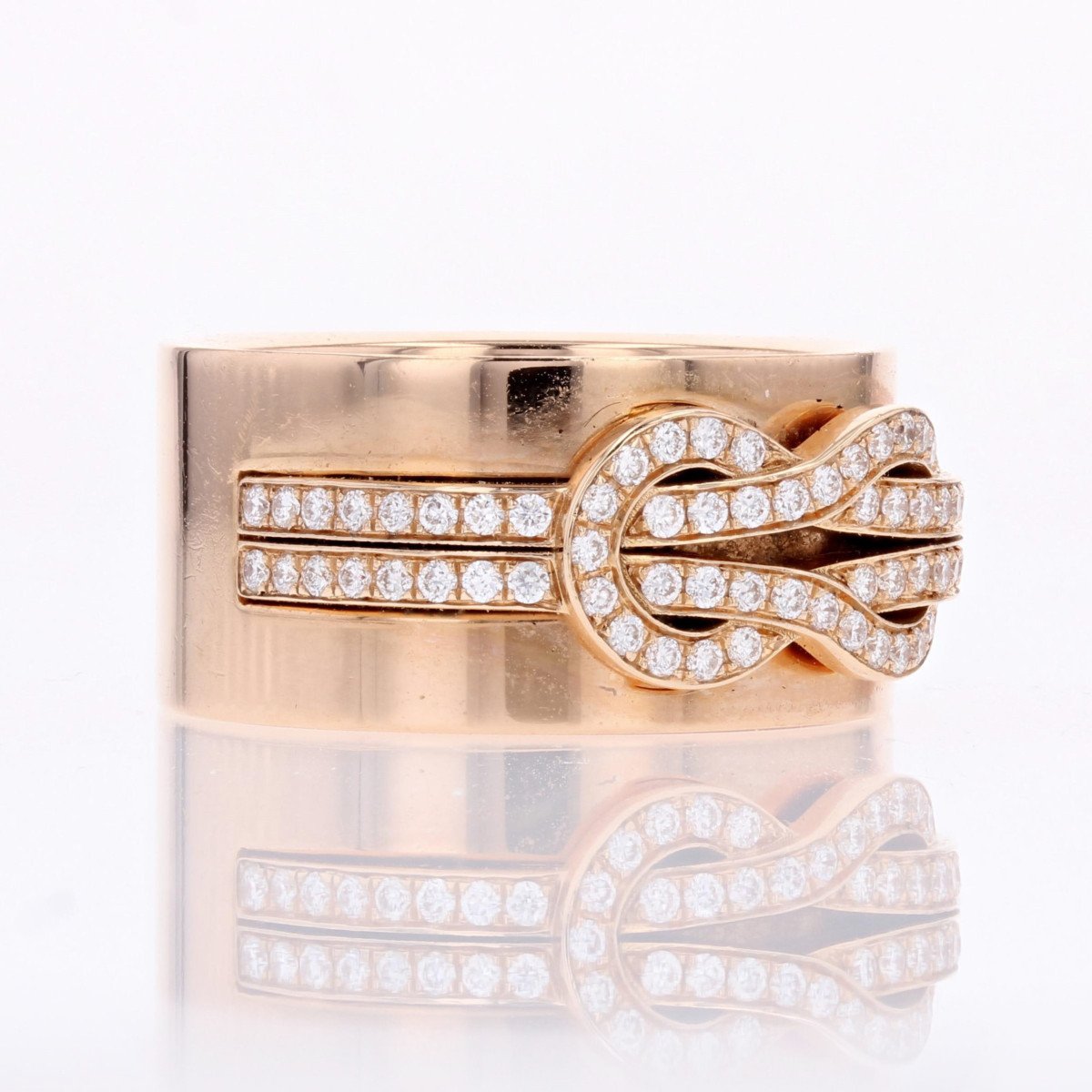 Fred Chance Infinie Ring Rose Gold Diamonds Medium Model-photo-2