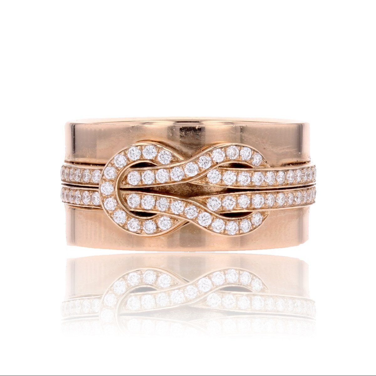 Fred Chance Infinie Ring Rose Gold Diamonds Medium Model