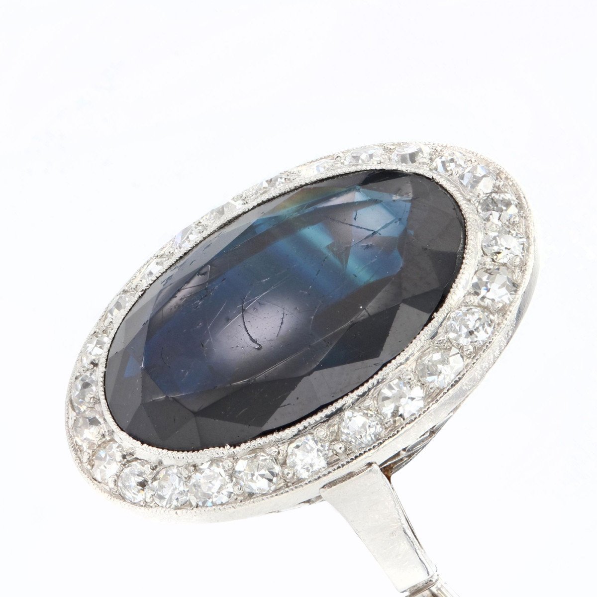 Antique Sapphire Diamond Ring-photo-4