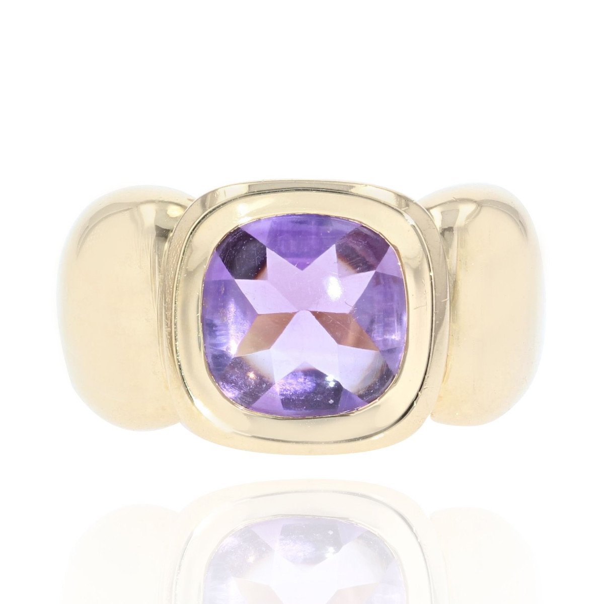 Amethyst And Gold Bangle Ring