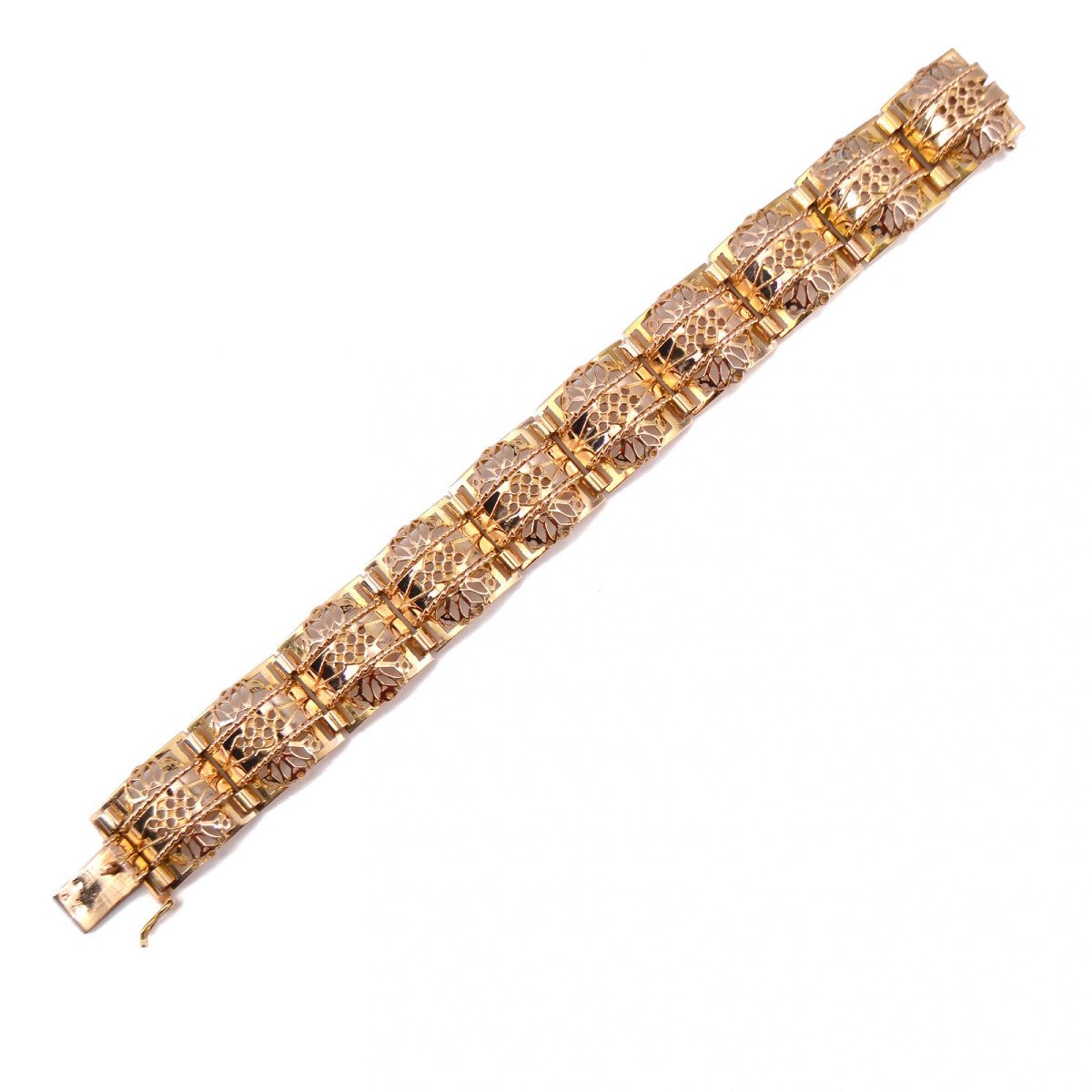 Openwork Vintage Gold Bracelet-photo-2