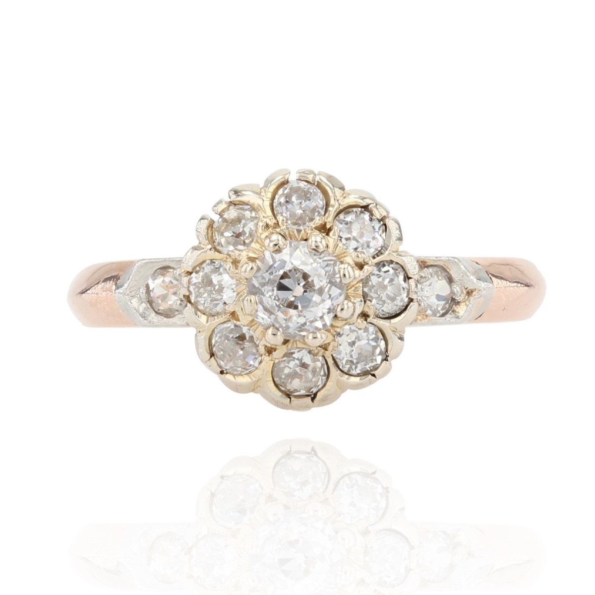 Old Cut Diamond Daisy Ring