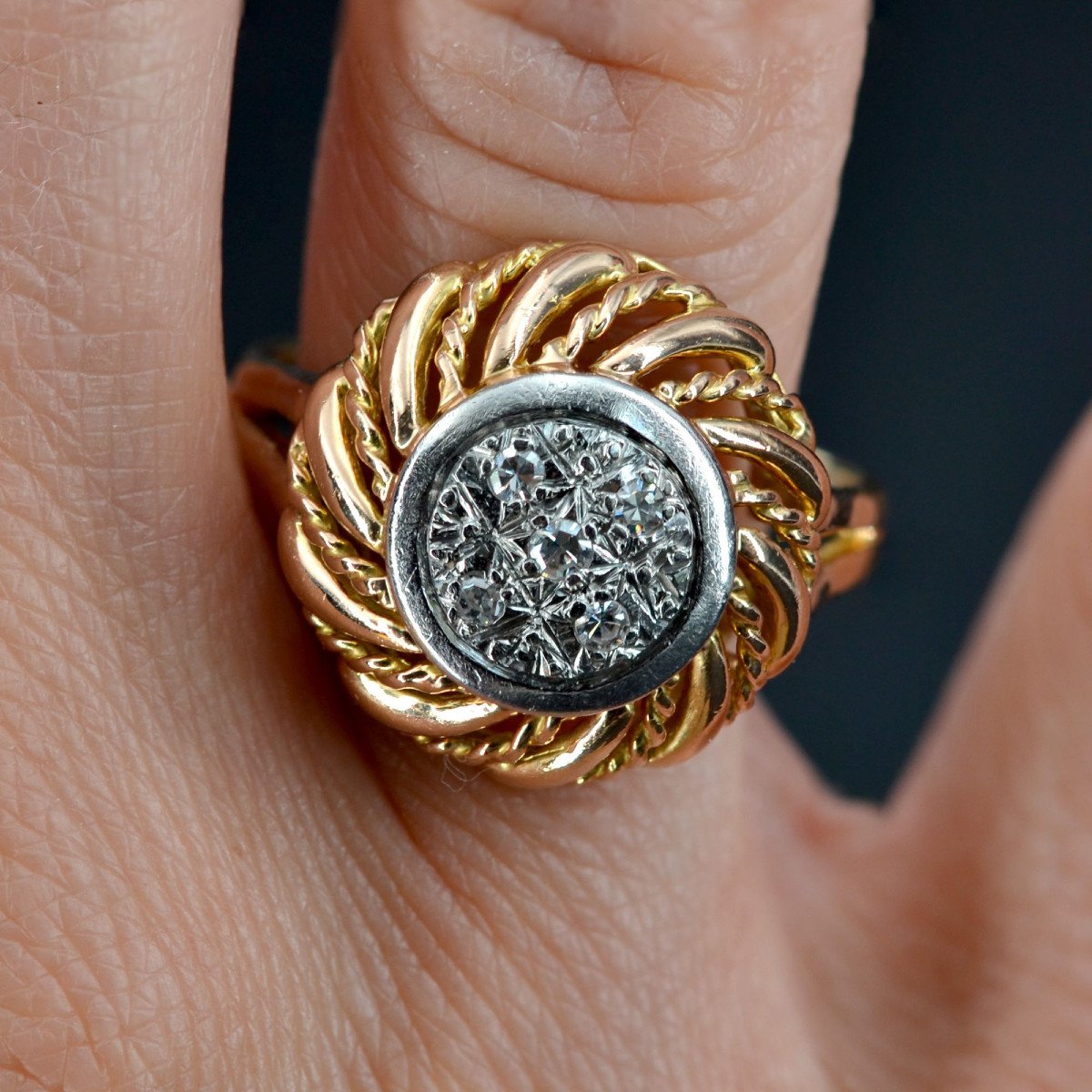 Bague Vintage Or Diamants-photo-1