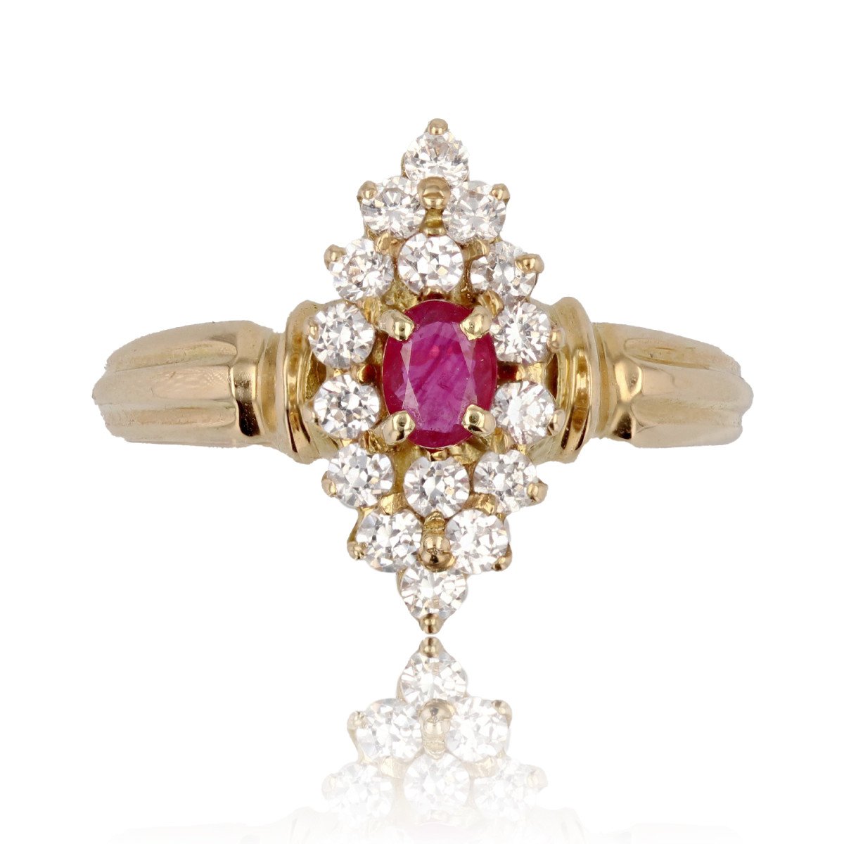 Marquise Ruby Diamond Ring