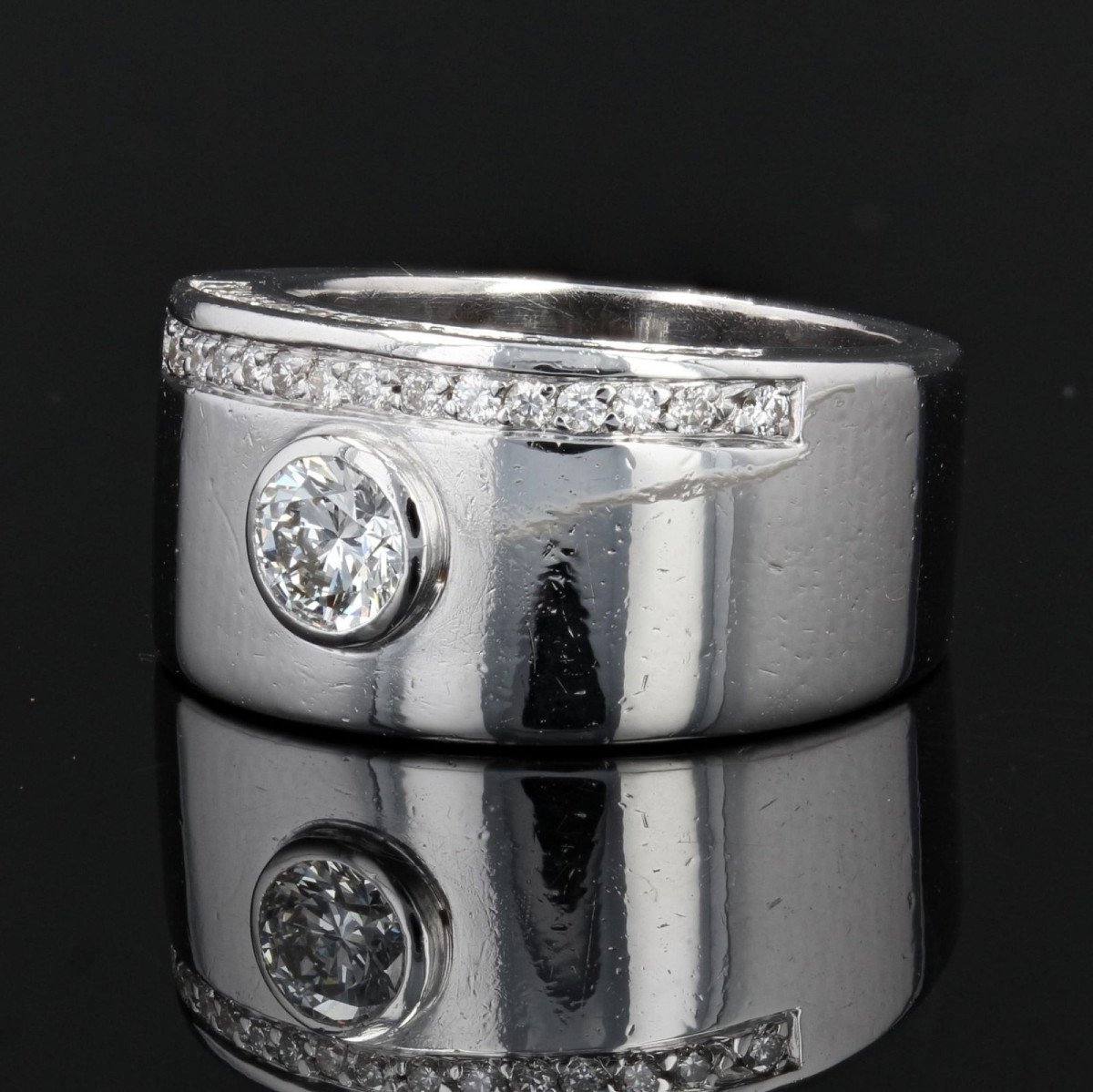 Modern Diamonds White Gold Ring-photo-4