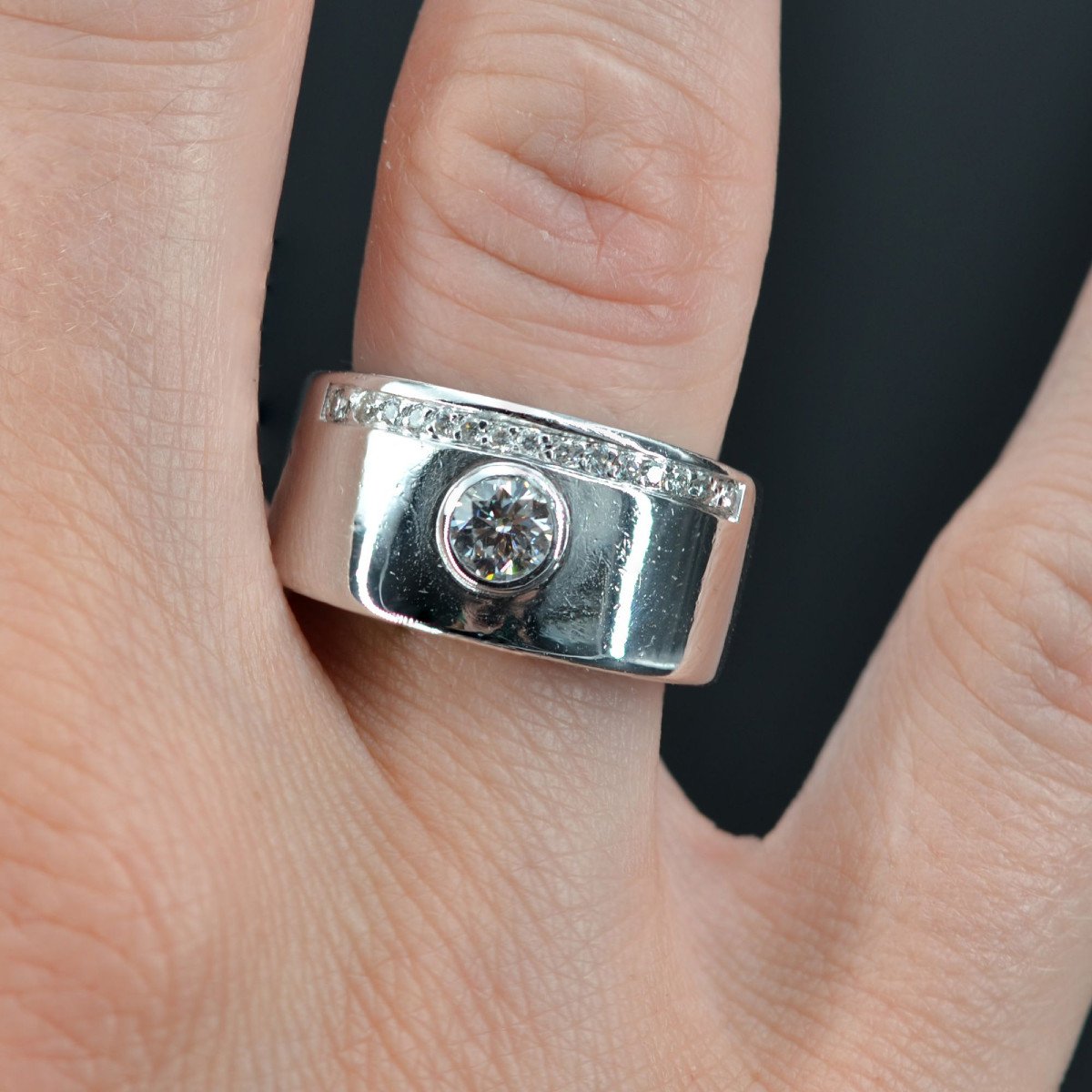 Modern Diamonds White Gold Ring-photo-1