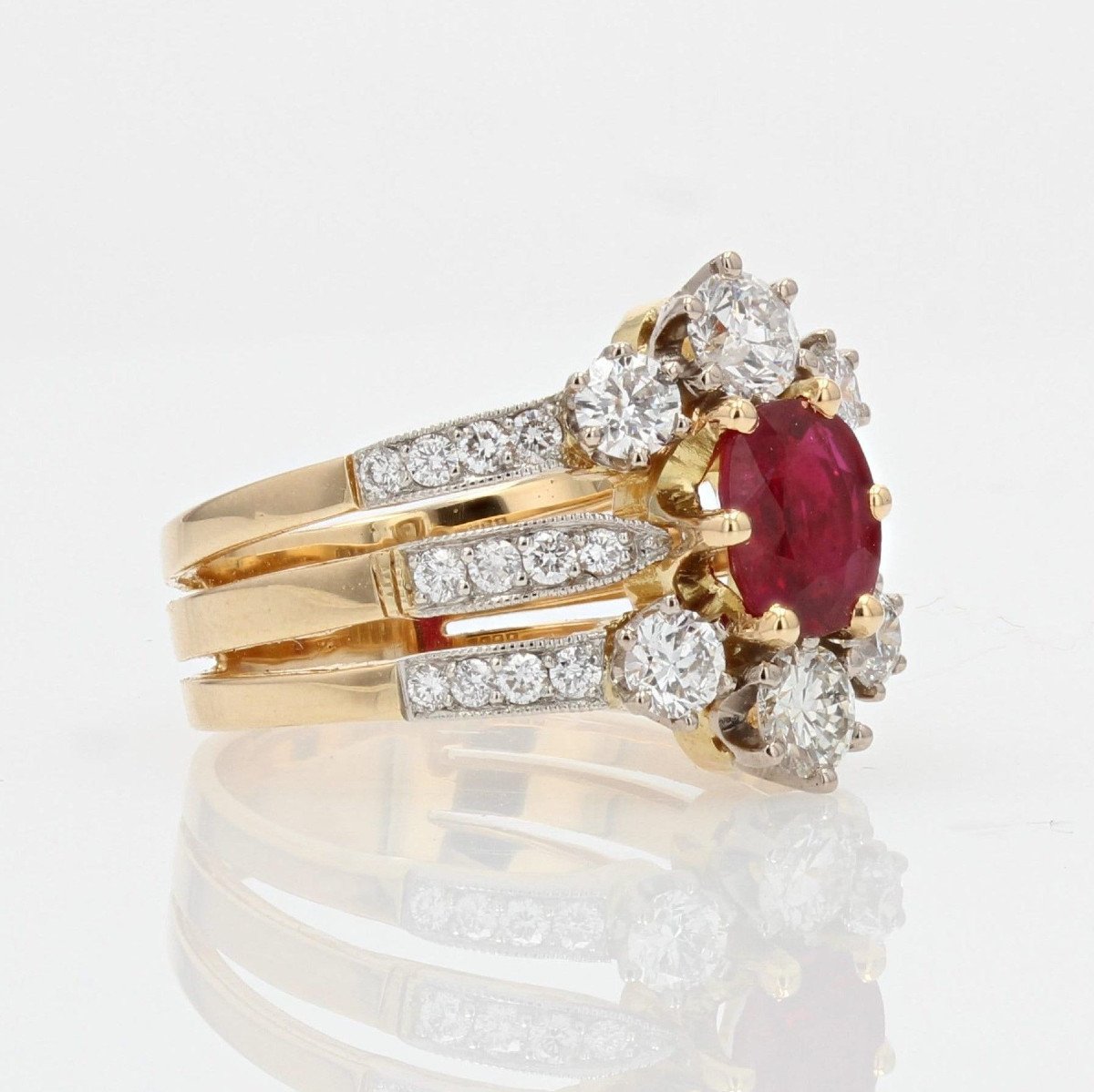 Ring Ruby Diamonds 3 Rings-photo-5