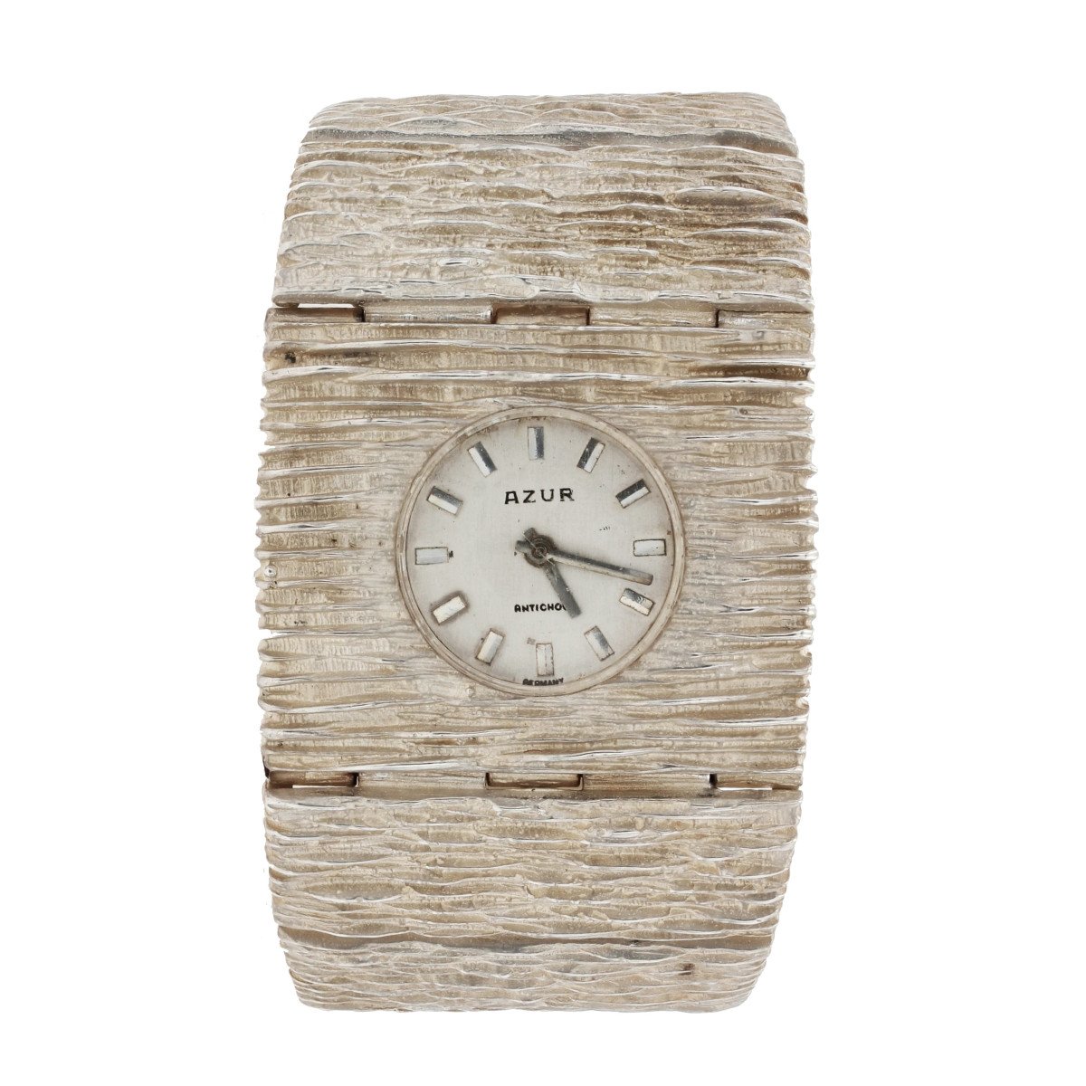 Vintage Textured Silver Watch