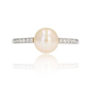 Antique Fine Pearl Diamond Ring