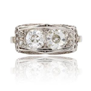 Art Deco Duo Diamond Ring