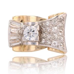 Asymmetric Diamond Tank Ring