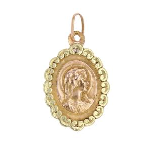 Old Polylobed Oval Virgin Mary Medal