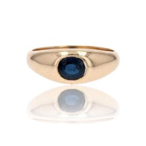 Sapphire Yellow Gold Bangle Ring