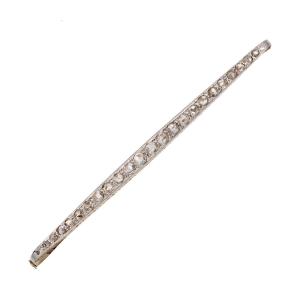 Old Diamond Barrette Brooch