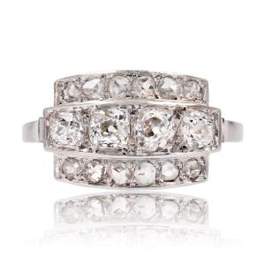Art Deco Platinum And Diamond Ring