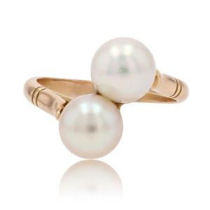 Cultured Pearl Duo Ring