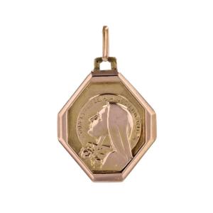 Médaille Or Rose Sainte Thérèse