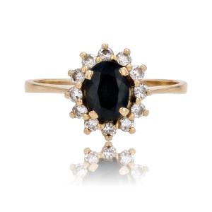 Used Marguerite Sapphire Diamond Ring