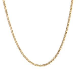 Yellow Gold Chain Necklace With Intertwined Links