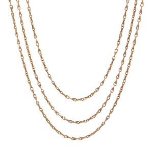 Antique Yellow Gold Long Necklace Chain