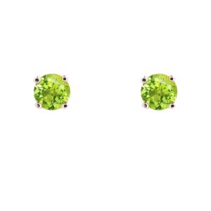 Gold Peridot Stud Earrings