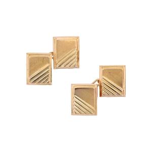 Rectangular Gold Cufflinks