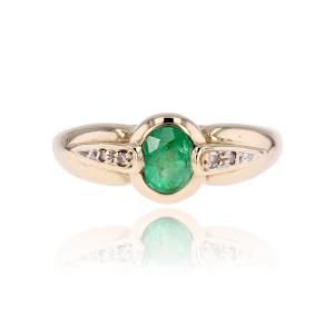 Emerald Diamond Ring Used